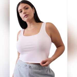 Athleta Signature Rib Square Neck Crop Tank